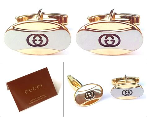 gucci bamboo cufflinks|authentic gucci cufflinks.